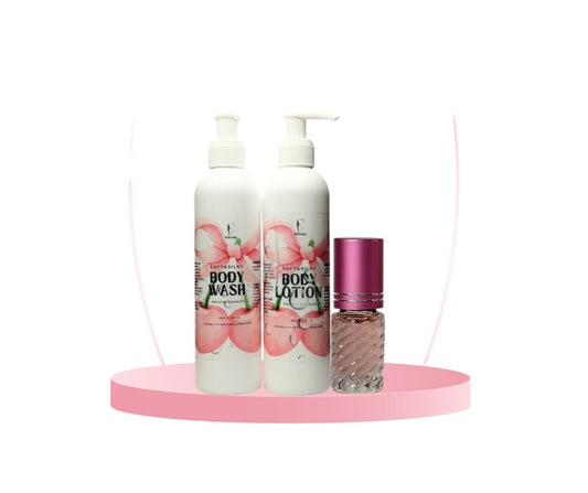 Soft & Silky Body Wash and Lotion with Body Oil Set- Private Pleasure