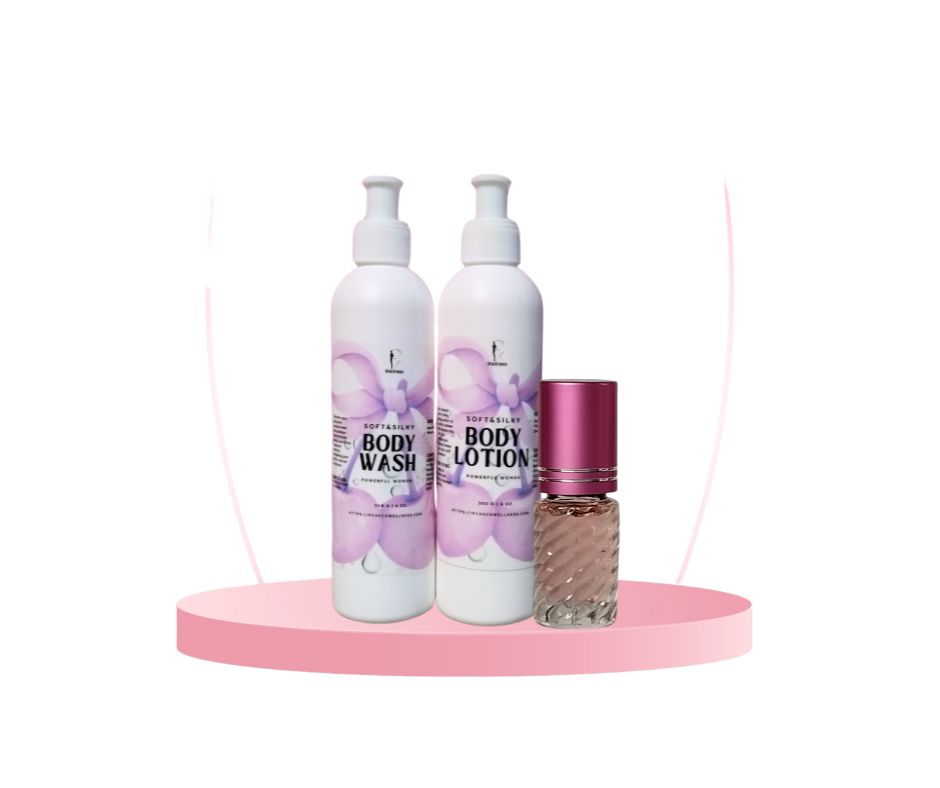 Soft & Silky Body Wash and Lotion with Body Oil Set – Powerful Woman