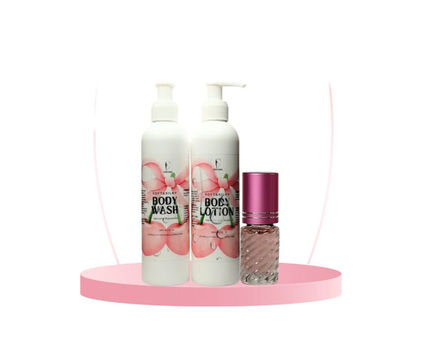 Soft & Silky Body Wash and Lotion with Body Oil Set- Private Pleasure